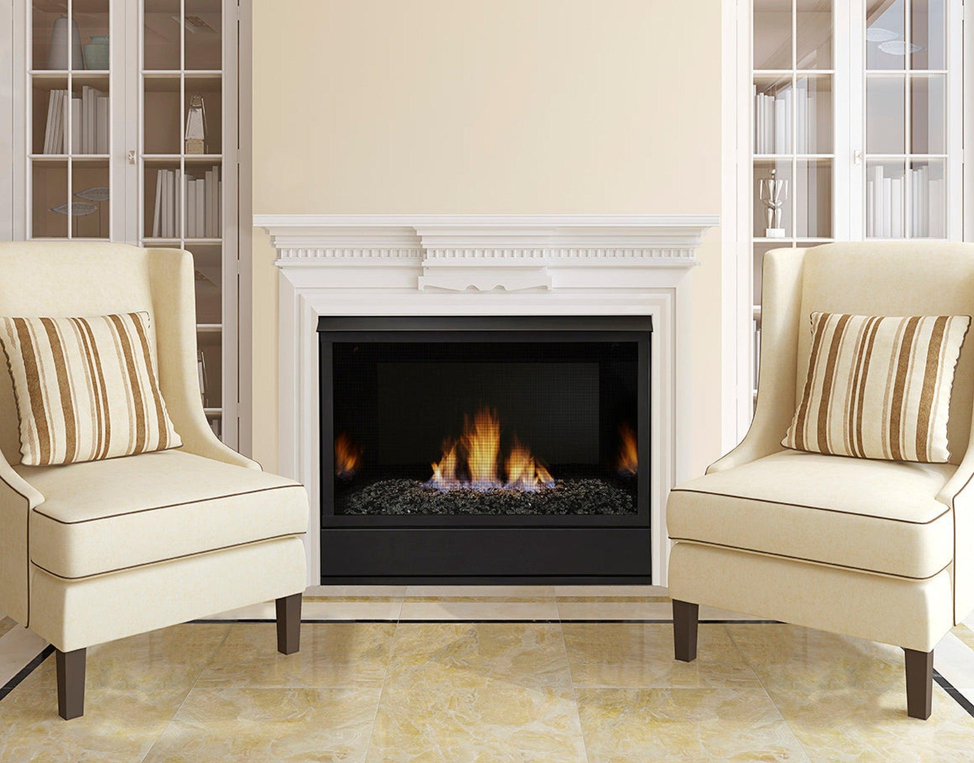 Monessen Aria 32" Traditional Vent Free Liquid Propane Gas Fireplace With Millivolt Ignition