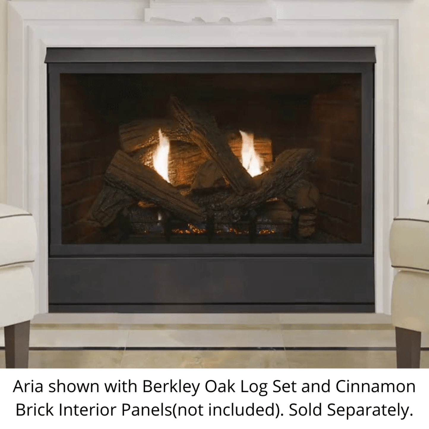 Monessen Aria 36" Traditional Vent Free Liquid Propane Gas Fireplace With Millivolt Ignition