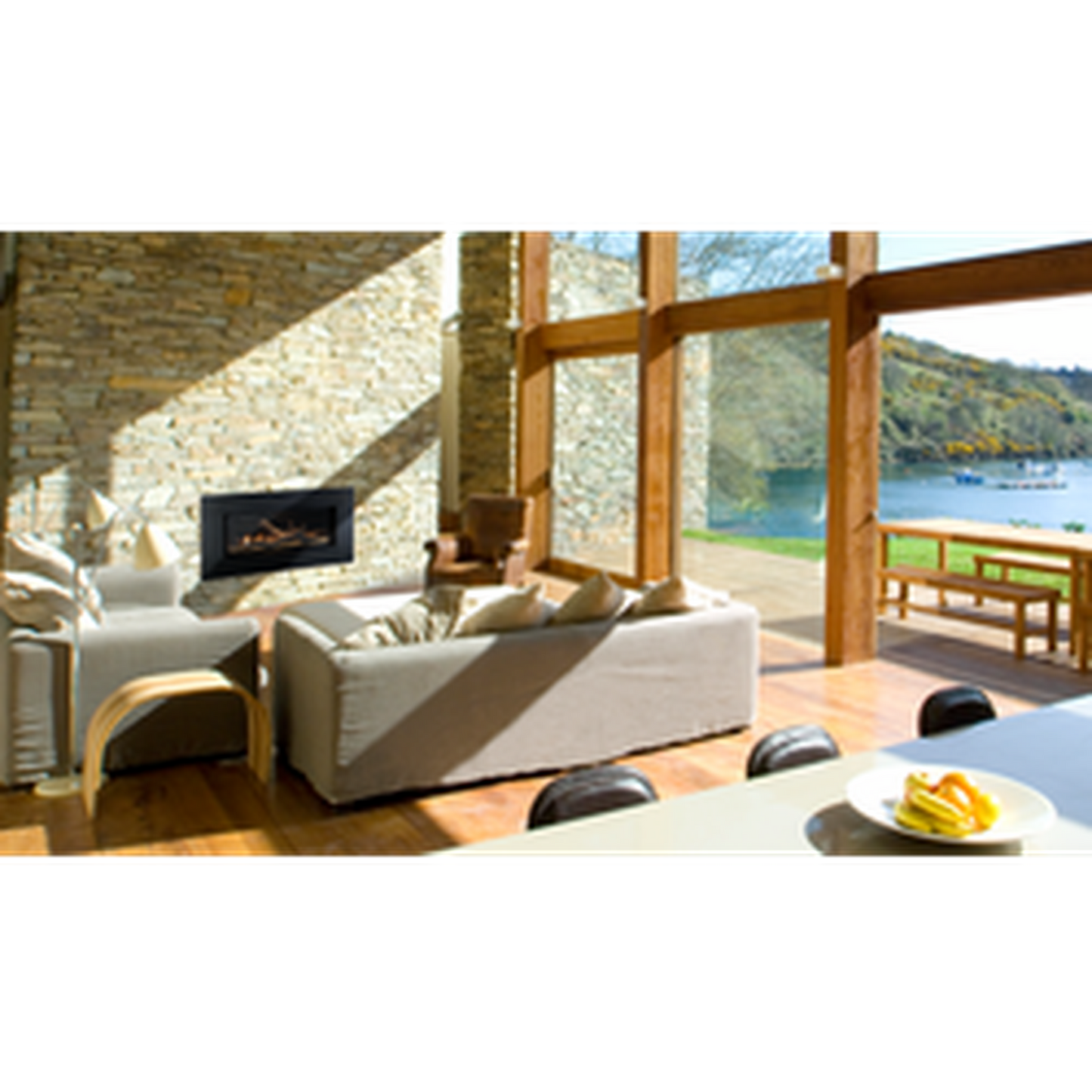 Monessen Artisan 42" Reduced BTU Vent Free Natural Gas Linear Fireplace with IPI Plus Ignition