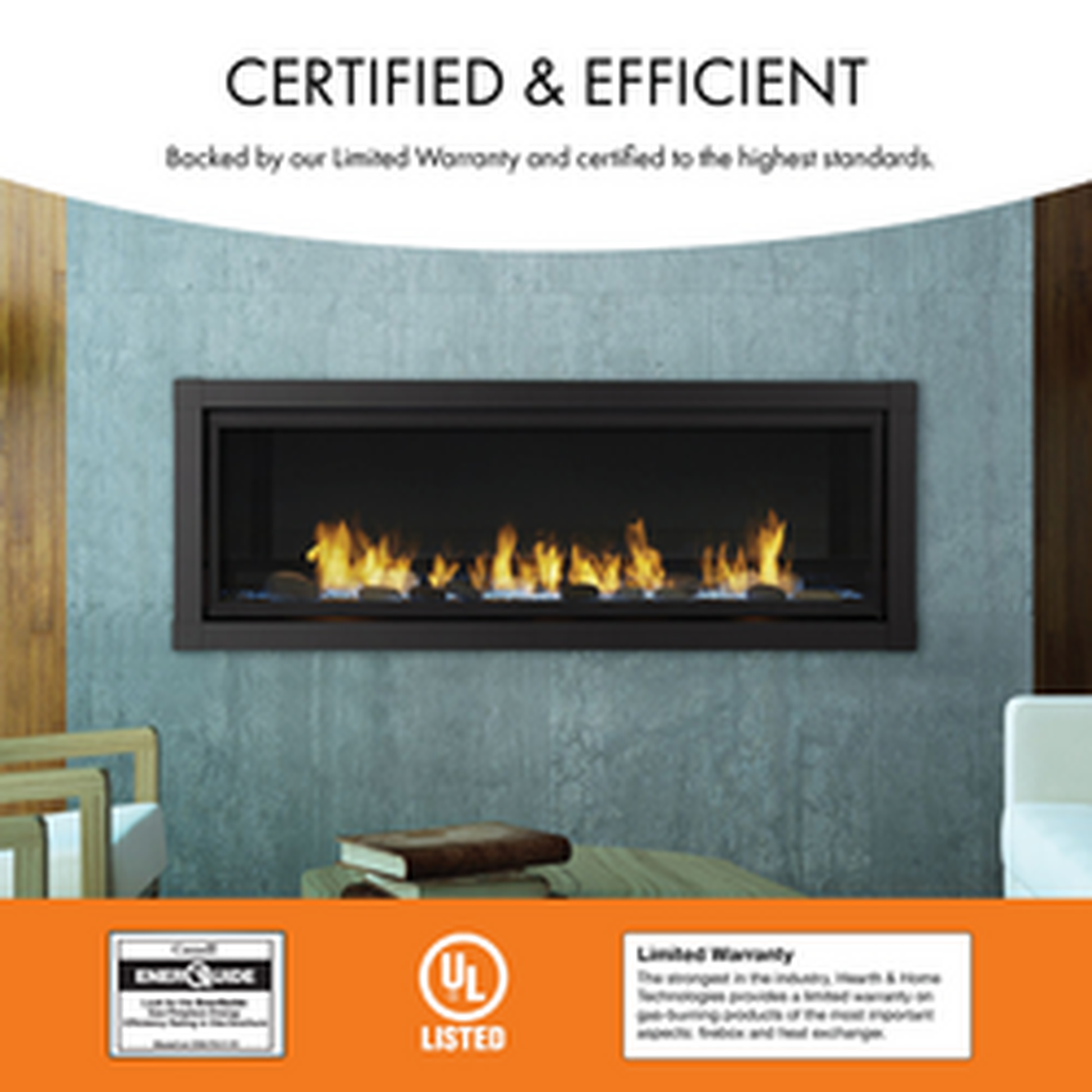 Monessen Artisan 42" Reduced BTU Vent Free Natural Gas Linear Fireplace with IPI Plus Ignition
