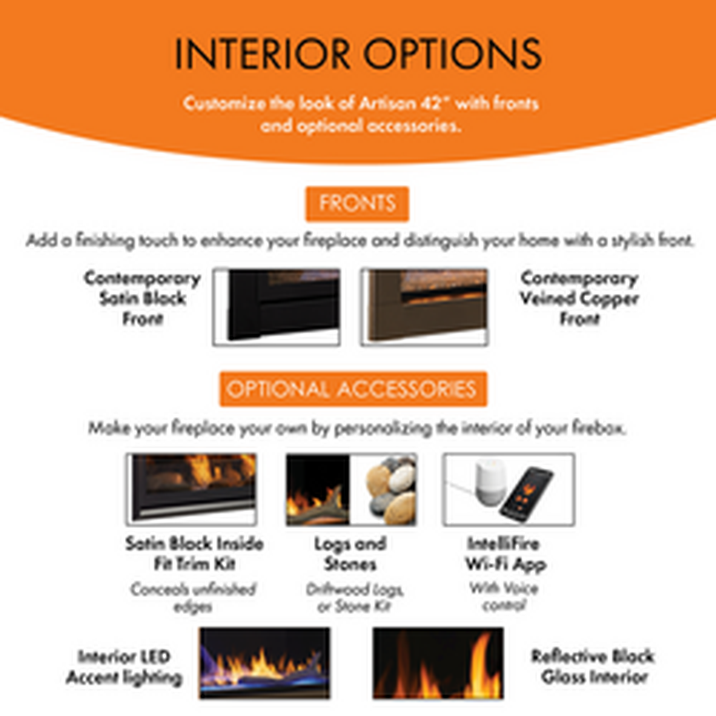 Monessen Artisan 42" Reduced BTU Vent Free Natural Gas Linear Fireplace with IPI Plus Ignition