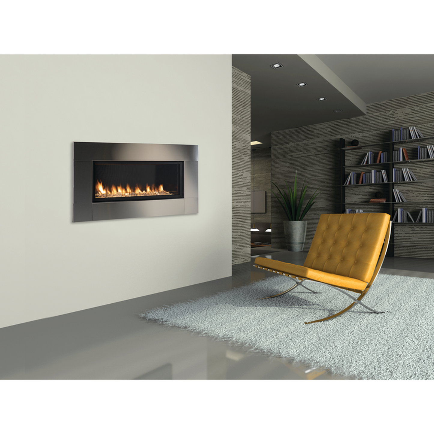 Monessen Artisan 42" Reduced BTU Vent Free Natural Gas Linear Fireplace with IPI Plus Ignition