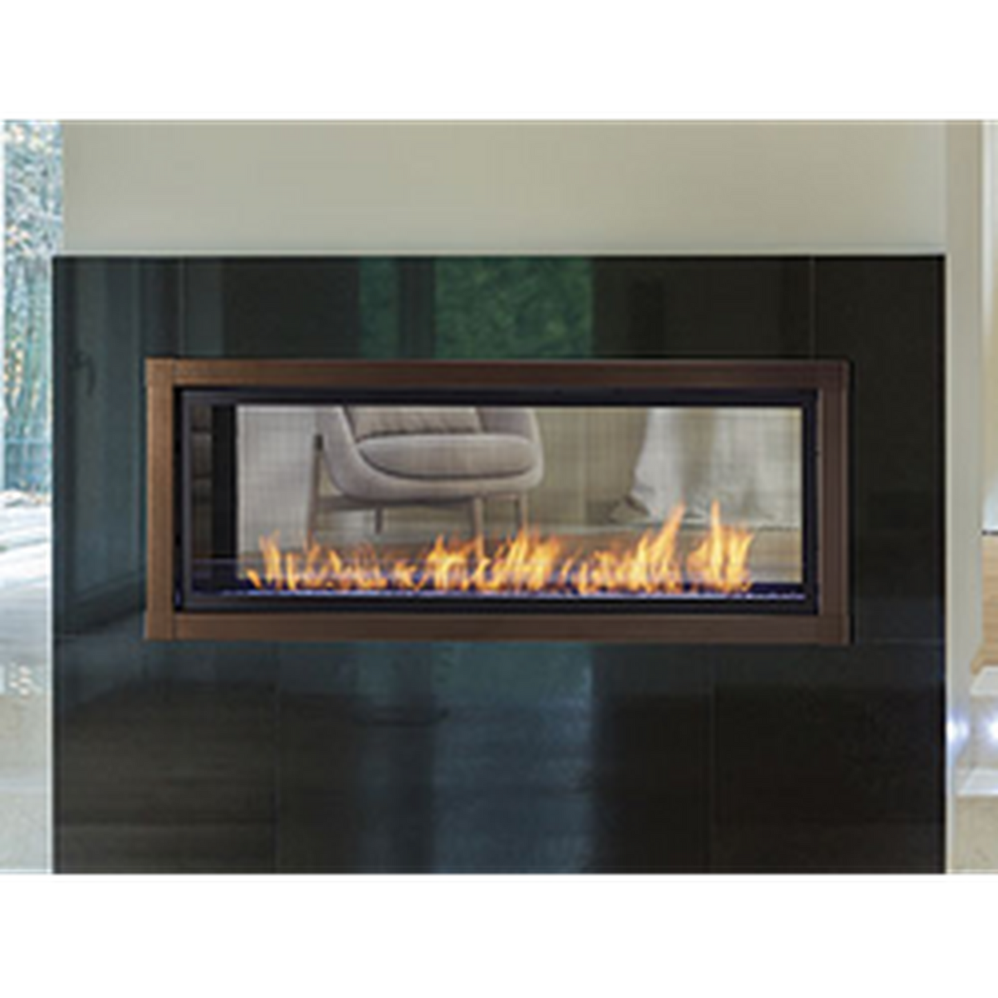 Monessen Artisan 48" Vent Free See-Through Natural Gas Linear Fireplace With IPI Plus Ignition