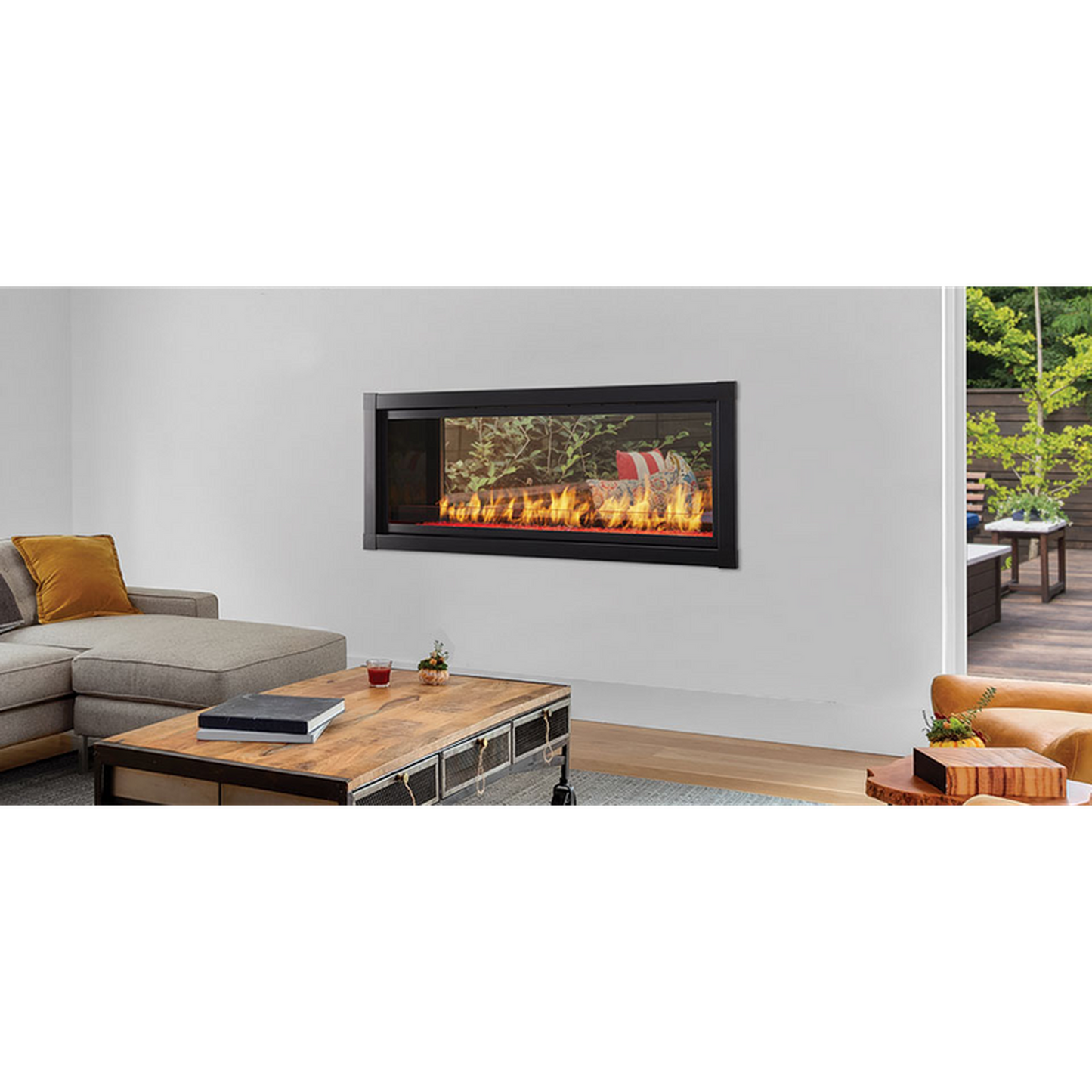 Monessen Artisan 48" Vent Free See-Through Natural Gas Linear Fireplace With IPI Plus Ignition