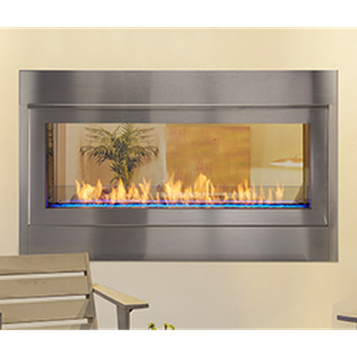 Monessen Artisan 48" Vent Free See-Through Liquid Propane Gas Linear Fireplace With IPI Plus Ignition