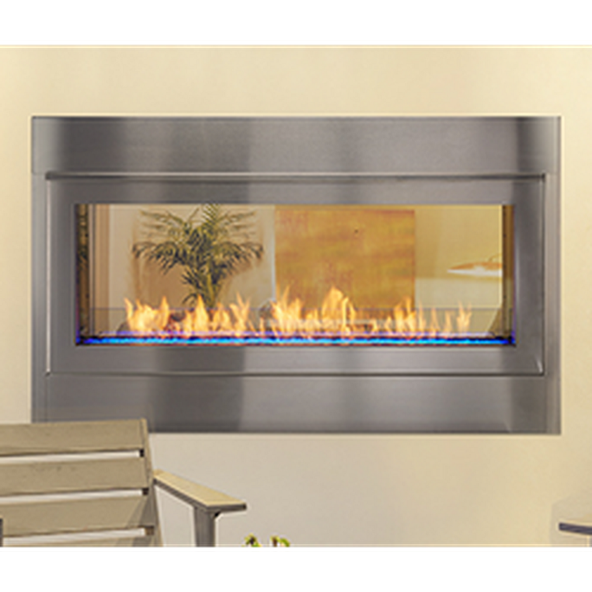 Monessen Artisan 48" Vent Free See-Through Liquid Propane Gas Linear Fireplace With IPI Plus Ignition