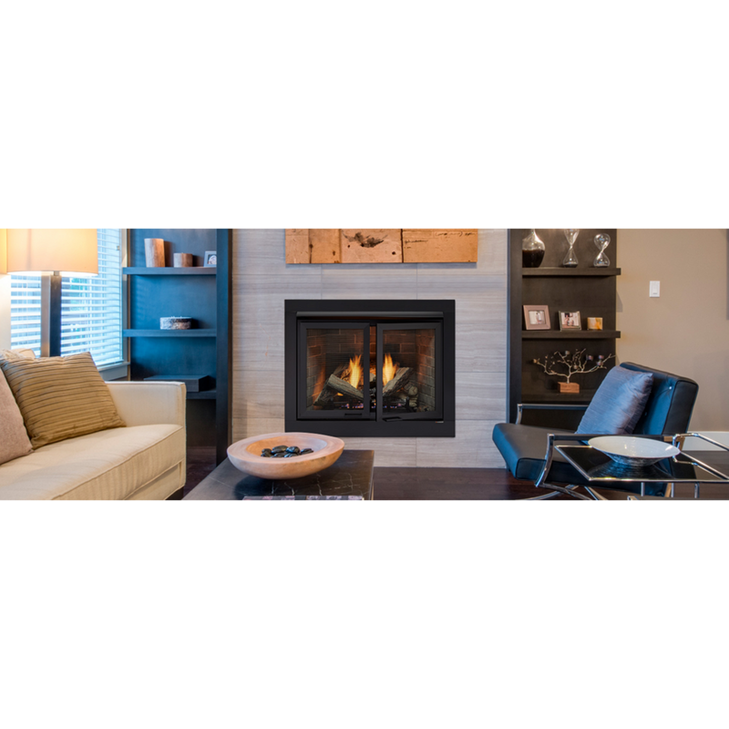 Monessen Attribute 32" Universal Circulating Vent Free Firebox With Radiant Face and Multitonal Brown Reversible Interior Panels