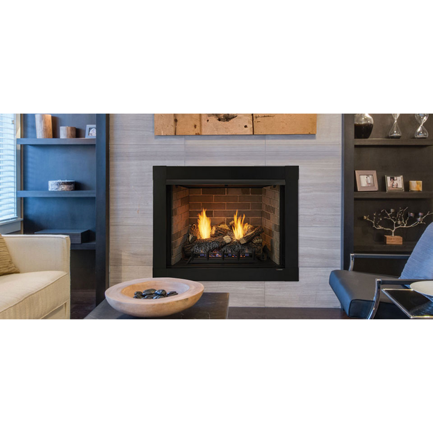 Monessen Attribute 32" Universal Circulating Vent Free Firebox With Radiant Face and Multitonal Brown Reversible Interior Panels