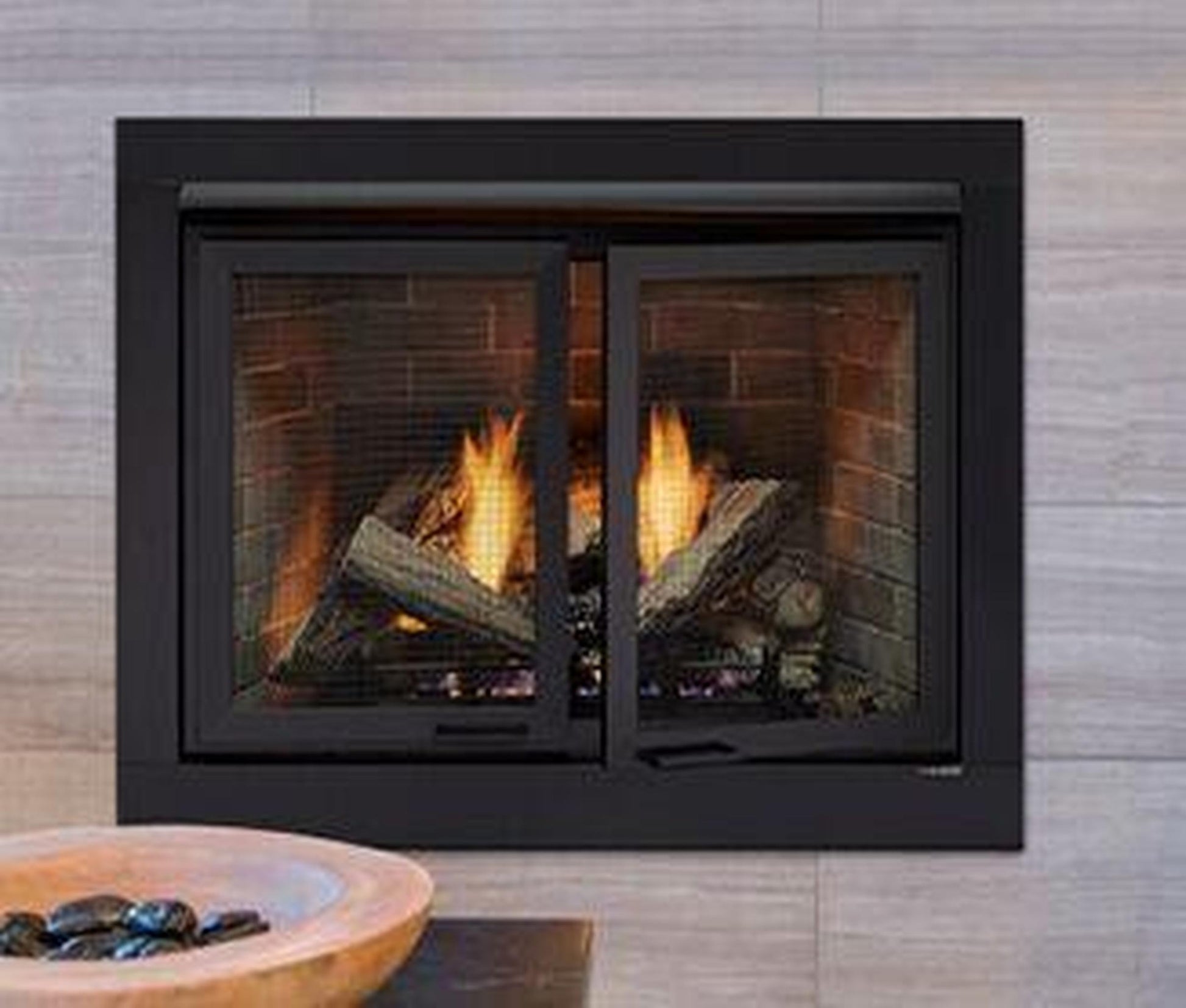 Monessen Attribute 42" Universal Circulating Vent Free Firebox With Radiant Face and Multitonal Gray Reversible Interior Panels