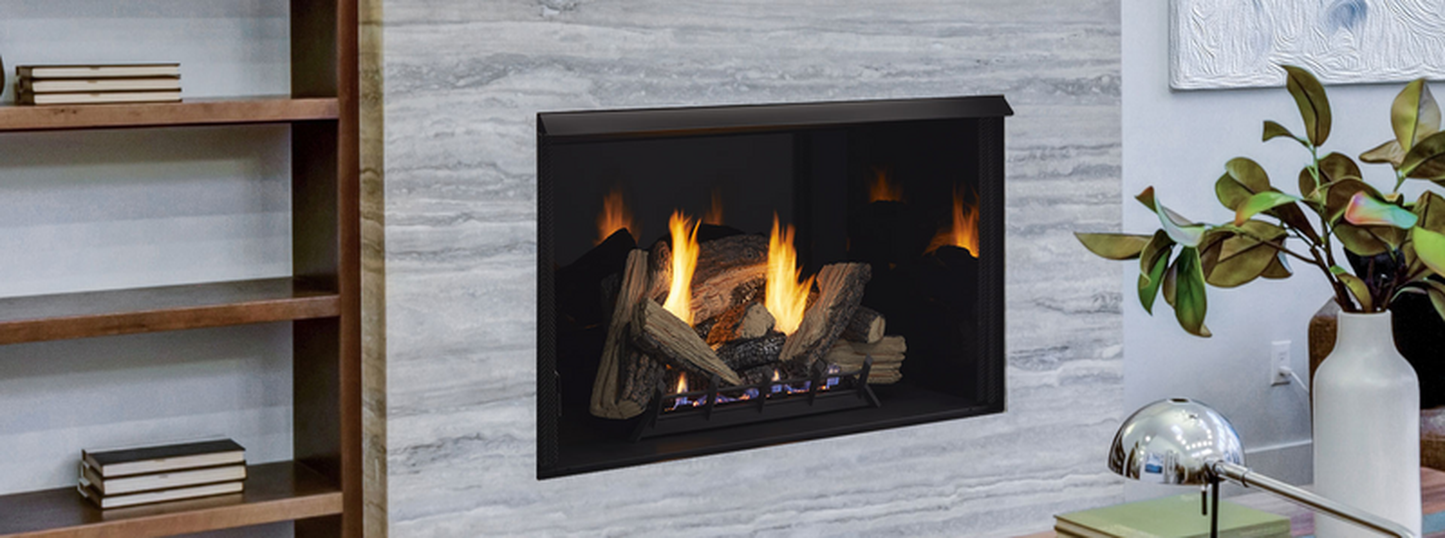 Monessen Attribute 42" Universal Circulating Vent Free Firebox With Radiant Face and Multitonal Gray Reversible Interior Panels