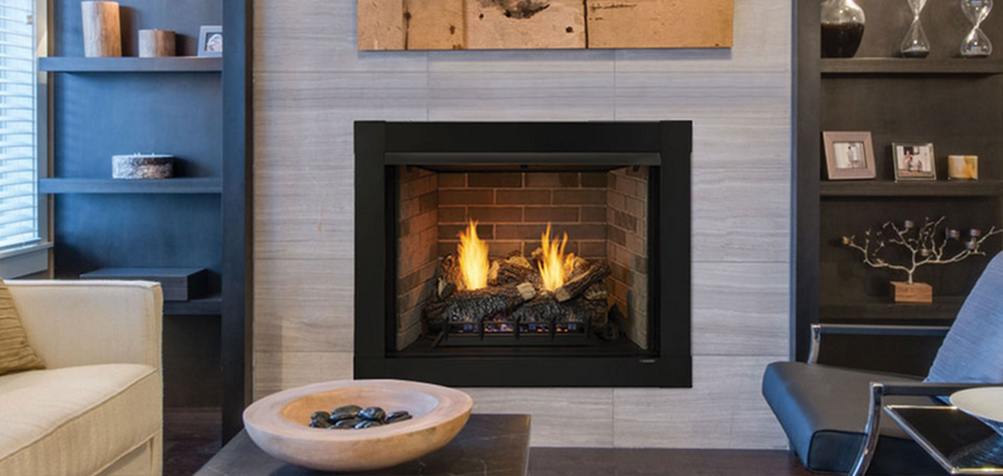 Monessen Attribute 42" Universal Circulating Vent Free Firebox With Radiant Face and Multitonal Gray Reversible Interior Panels