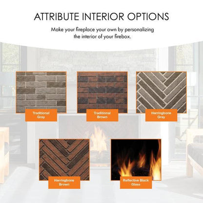 Monessen Attribute 42" Universal Circulating Vent Free Firebox With Radiant Face and Multitonal Gray Reversible Interior Panels