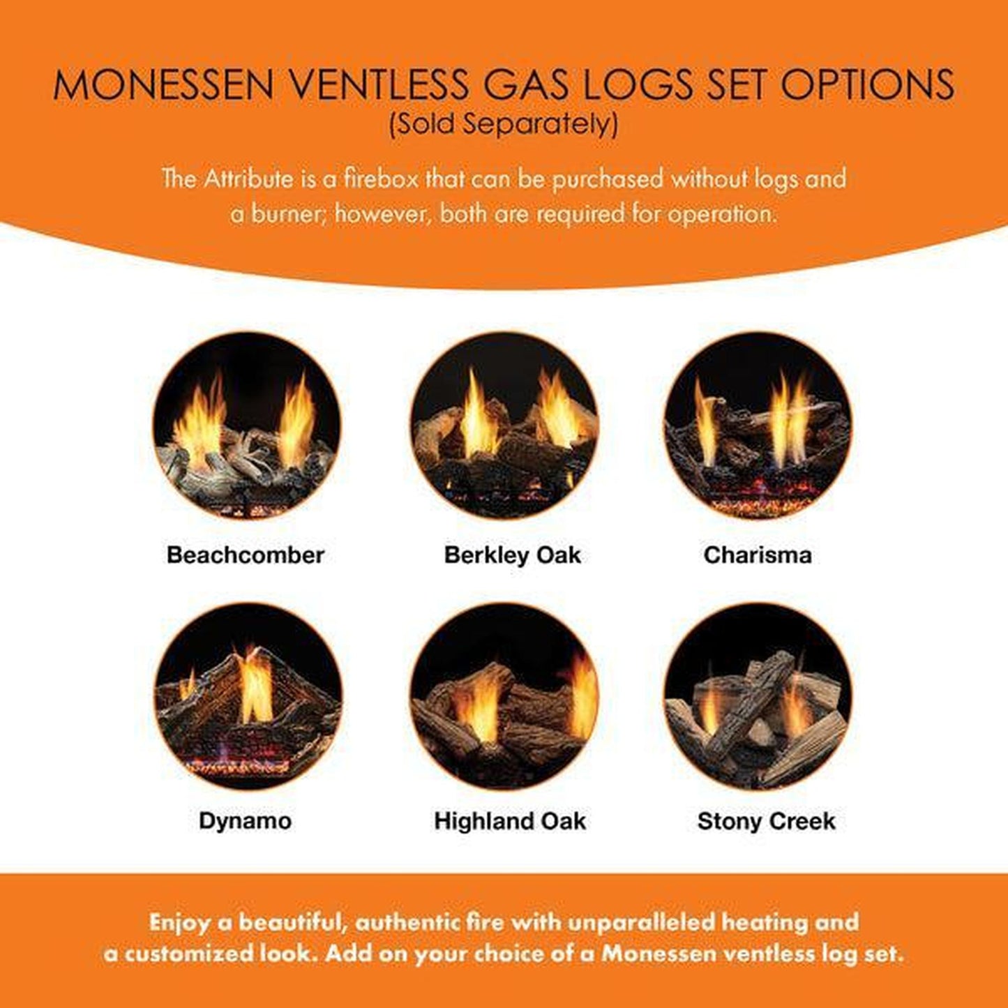 Monessen Attribute 42" Universal Circulating Vent Free Firebox With Radiant Face and Multitonal Gray Reversible Interior Panels