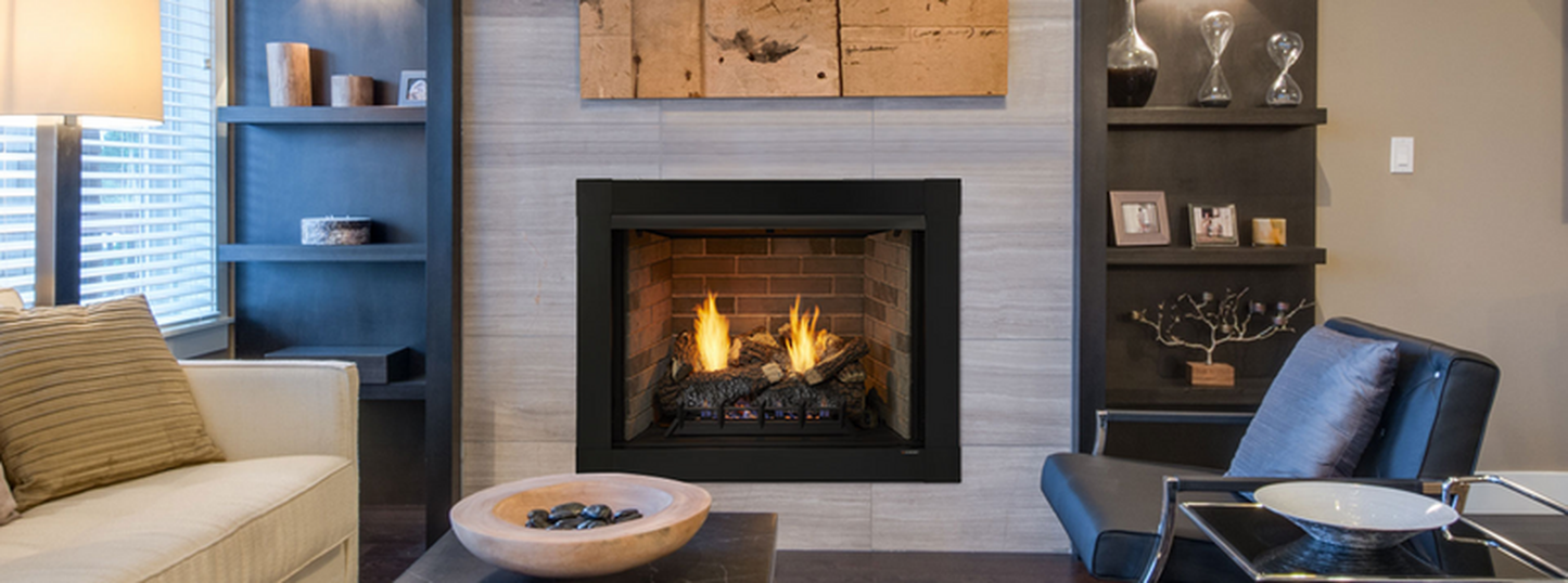 Monessen Attribute 42" Universal Circulating Vent Free Firebox With Radiant Face and Multitonal Gray Reversible Interior Panels