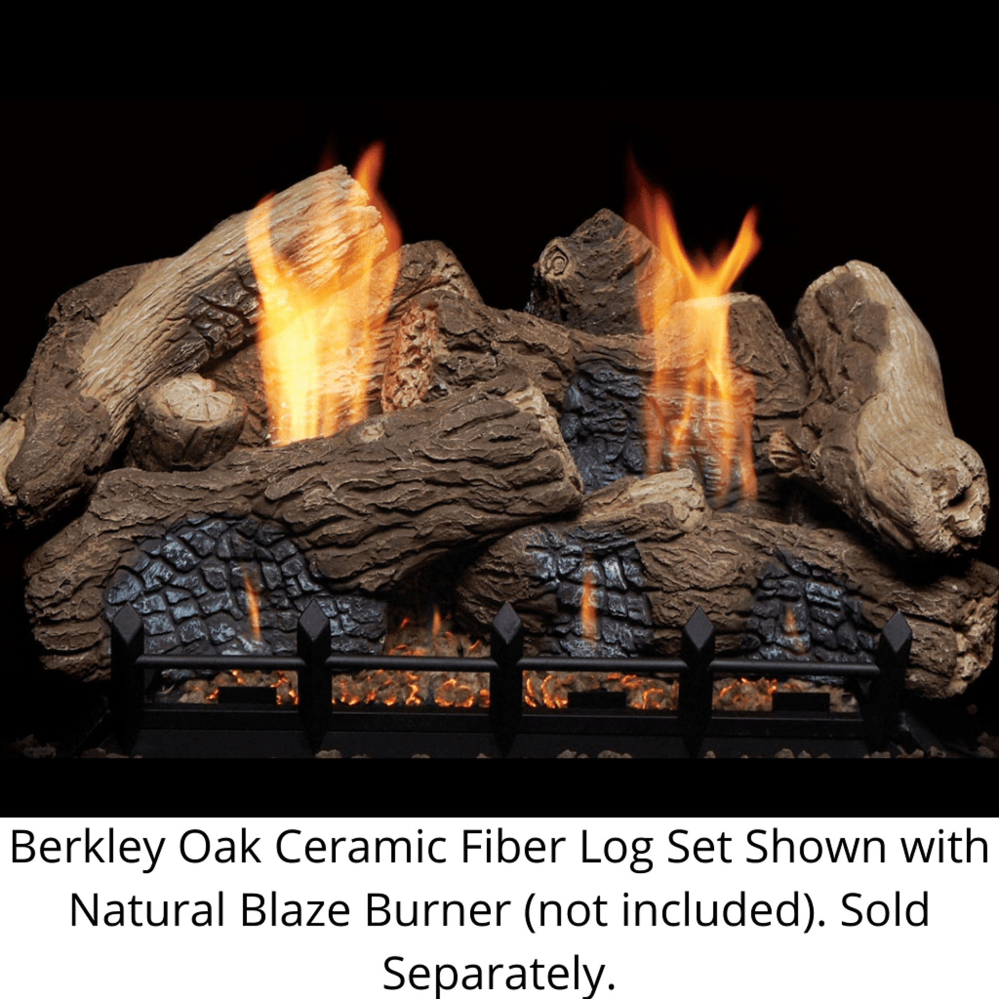 Monessen Berkley Oak 18" Ceramic Fiber Vented/Vent-Free Gas Log Set
