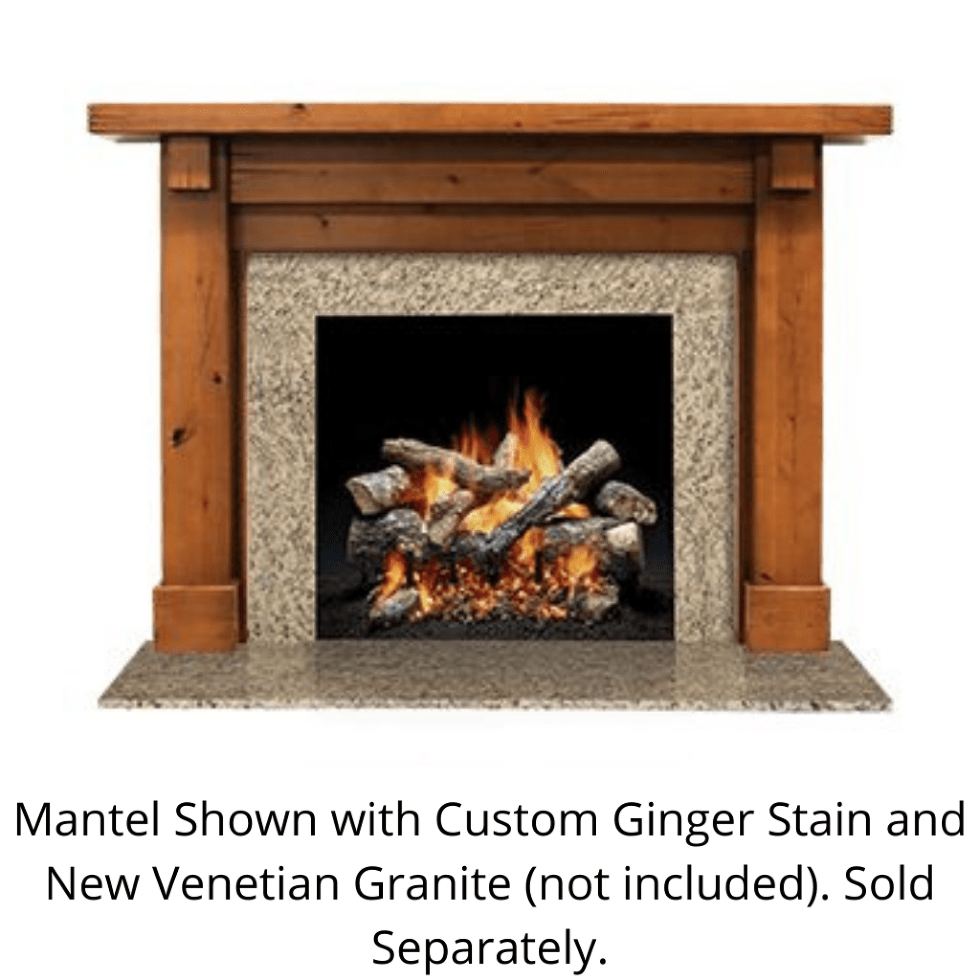 Monessen Design Series Battlefield B 48" Maple Unfinished Flush Wood Mantel