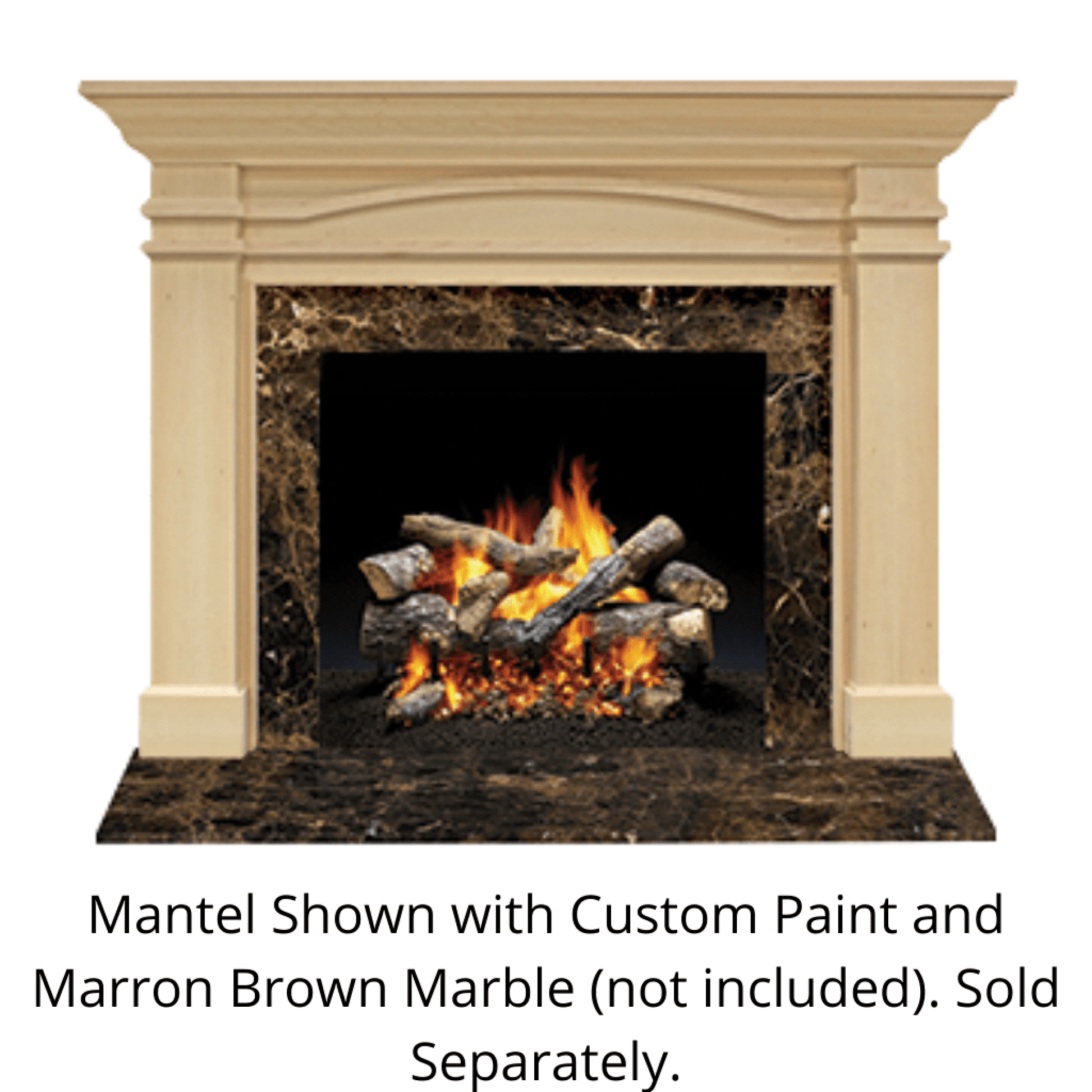 Monessen Design Series Portico B 48" Maple Unfinished Flush Wood Mantel