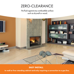 Monessen Exacta 42" Vent Free Circulating Clean Face Firebox with Herringbone Interior Panels