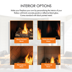 Monessen Exacta 42" Vent Free Circulating Clean Face Firebox with Herringbone Interior Panels