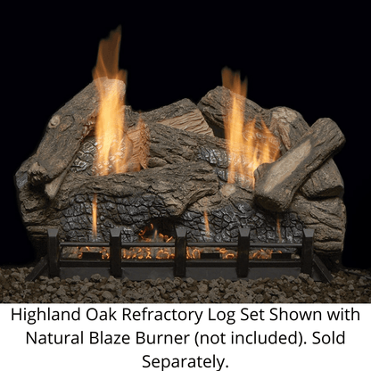 Monessen Highland Oak 18" Refractory Vented/Vent-Free Gas Log Set