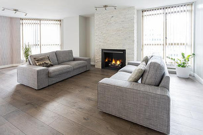 Monessen Lo-Rider 36" Clean Face Vent Free Gas Firebox With Multi-tonal Brown Stacked Traditional Fiber Interior Panels