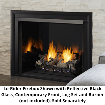 Monessen Lo-Rider 36" Clean Face Vent Free Gas Firebox With Multi-tonal Brown Stacked Traditional Fiber Interior Panels