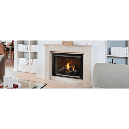 Monessen Lo-Rider 36" Clean Face Vent Free Gas Firebox With Multi-tonal Gray Herringbone Fiber Interior Panels