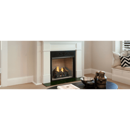 Monessen Lo-Rider 36" Clean Face Vent Free Gas Firebox With Multi-tonal Gray Herringbone Fiber Interior Panels