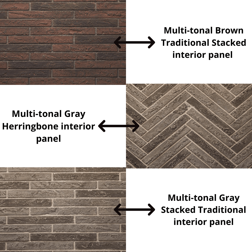Monessen Lo-Rider 42" Clean Face Vent Free Gas Firebox With Multi-tonal Brown Stacked Traditional Fiber Interior Panels