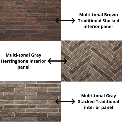 Monessen Lo-Rider 42" Clean Face Vent Free Gas Firebox With Multi-tonal Brown Stacked Traditional Fiber Interior Panels