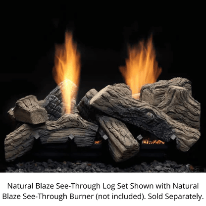 Monessen Natural Blaze 27" See-Through Vented/Vent-Free Gas Log Set (Logs Only)