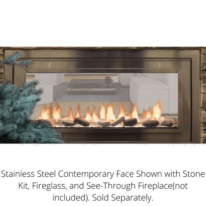 Monessen Stainless Steel Contemporary Face for 42" Artisan See-Through Fireplace