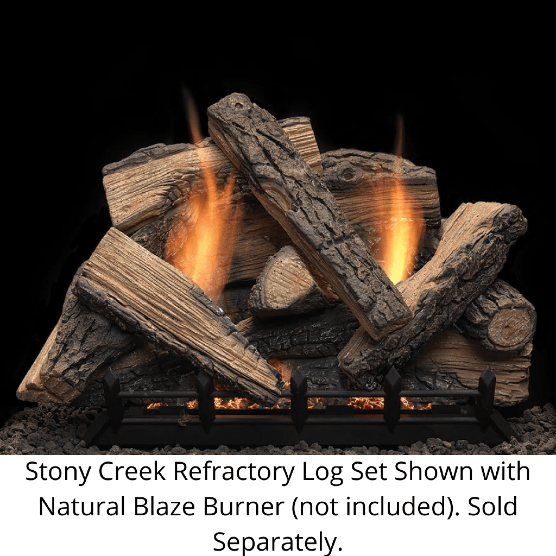Monessen Stony Creek 24" Refractory Vented/Vent-Free Gas Log Set