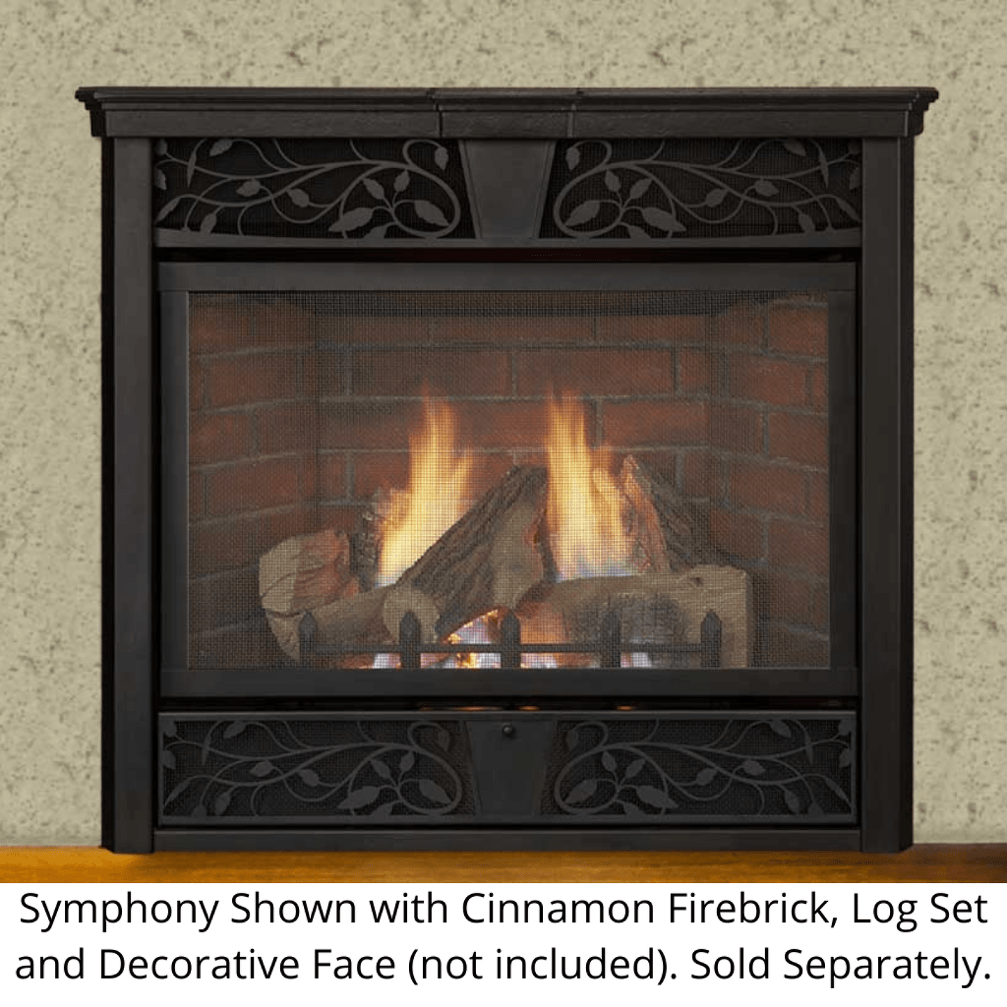 Monessen Symphony 32" Vent Free Traditional Liquid Propane Gas Fireplace With IPI Control System