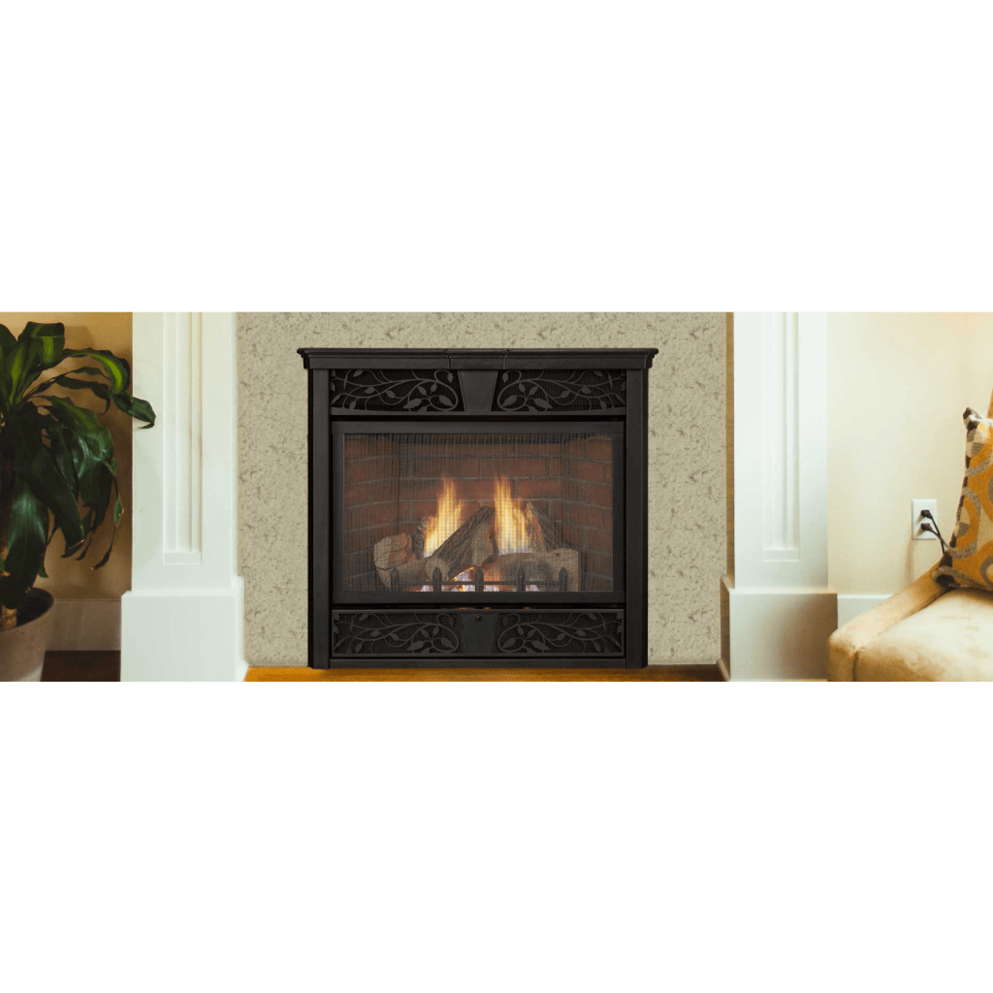 Monessen Symphony 32" Vent Free Traditional Liquid Propane Gas Fireplace With Millivolt Control System