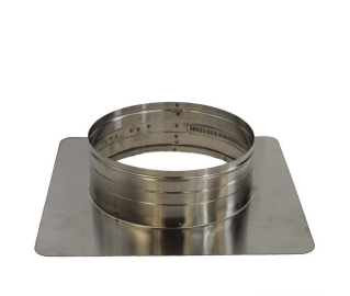 NECS TPC8-1313-B BestFlex Steel Chimney Top Plate With Collar Stainless Steel Stainless Steel Fireplace