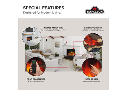Napoleon Rosedale 2 26" Built-in Electric Fireplace Insert