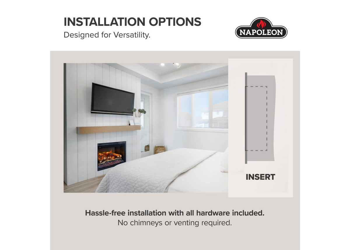 Napoleon Rosedale 2 26" Built-in Electric Fireplace Insert