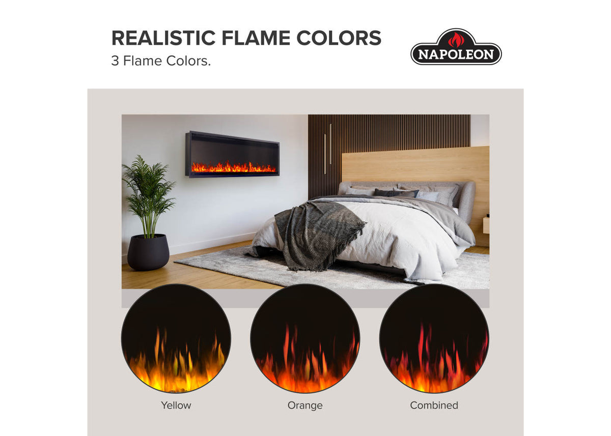 Napoleon Astound SlimMount 74" Wall-Mounted Electric Fireplace