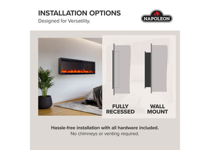 Napoleon Astound SlimMount 74" Wall-Mounted Electric Fireplace