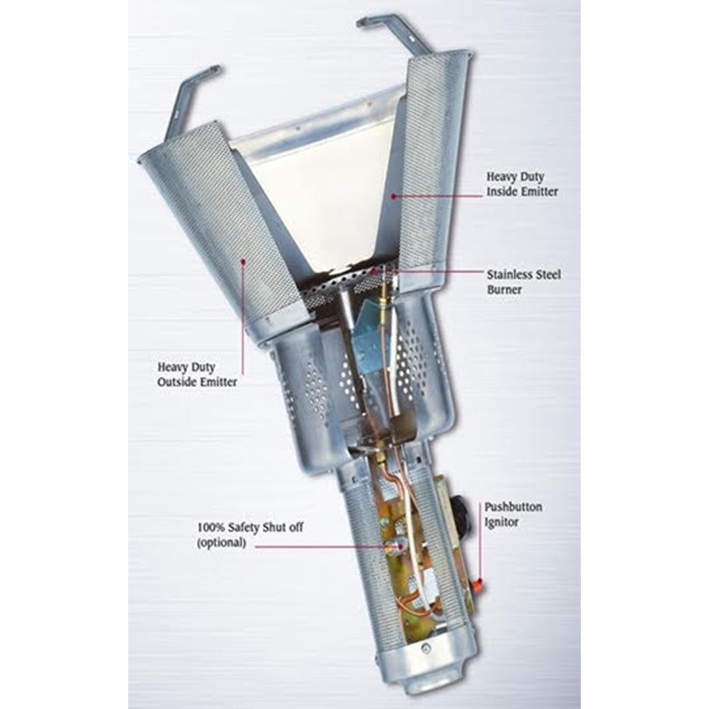 AZ Patio Commercial Natural Gas Hammered Bronze Patio Heater