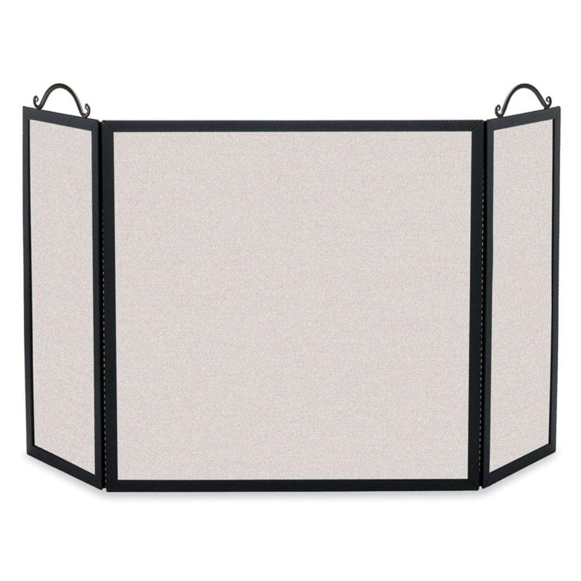 Napa Forge by Pilgrim 48" Black Traditional Straight Top 3 Panel Folding Screen