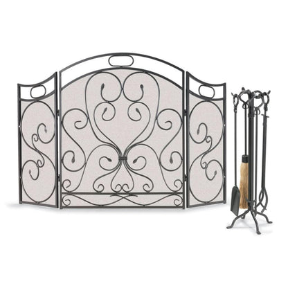 Napa Forge by Pilgrim 48" Graphite Shakespeare's Garden 3 Panel Folding Screen