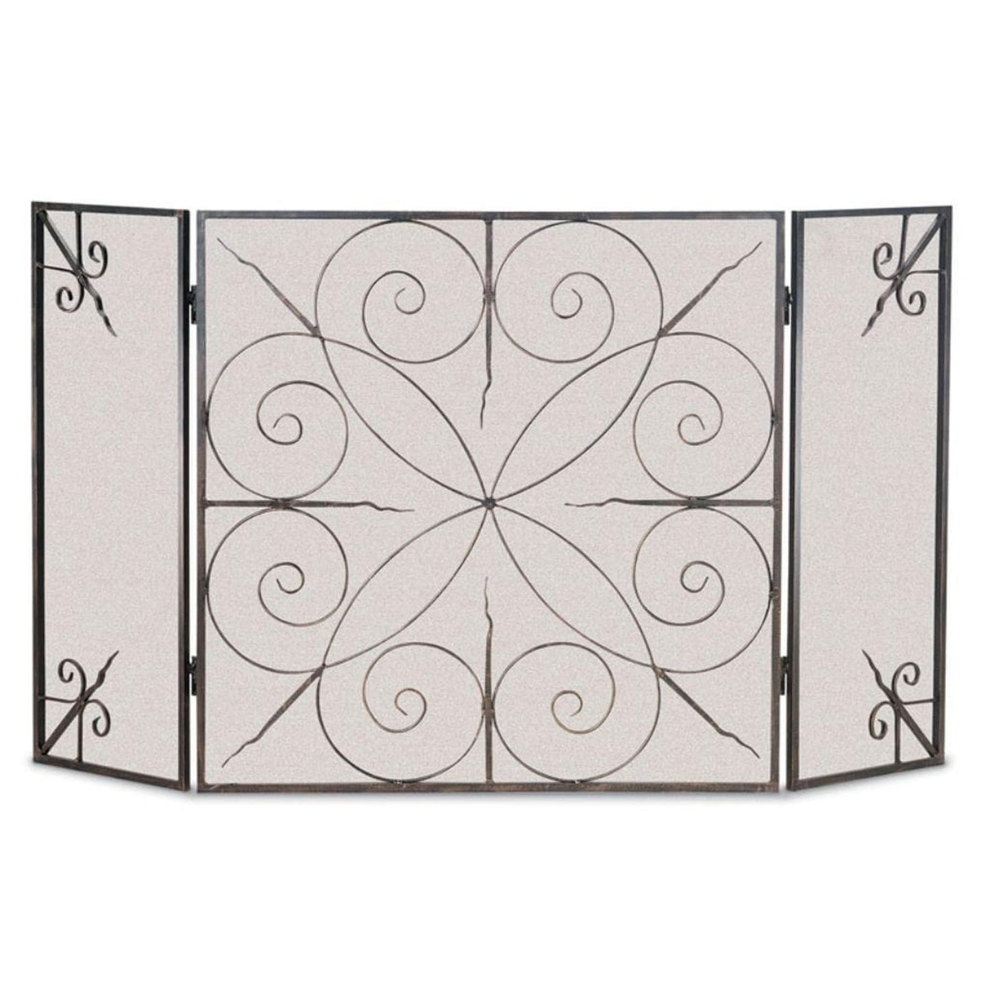 Napa Forge by Pilgrim 52" Black Elements 3 Panel Folding Screen