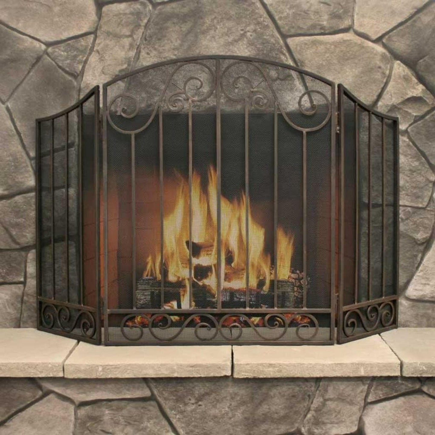 Napa Forge by Pilgrim 54" Vienna 3 Panel Folding Screen
