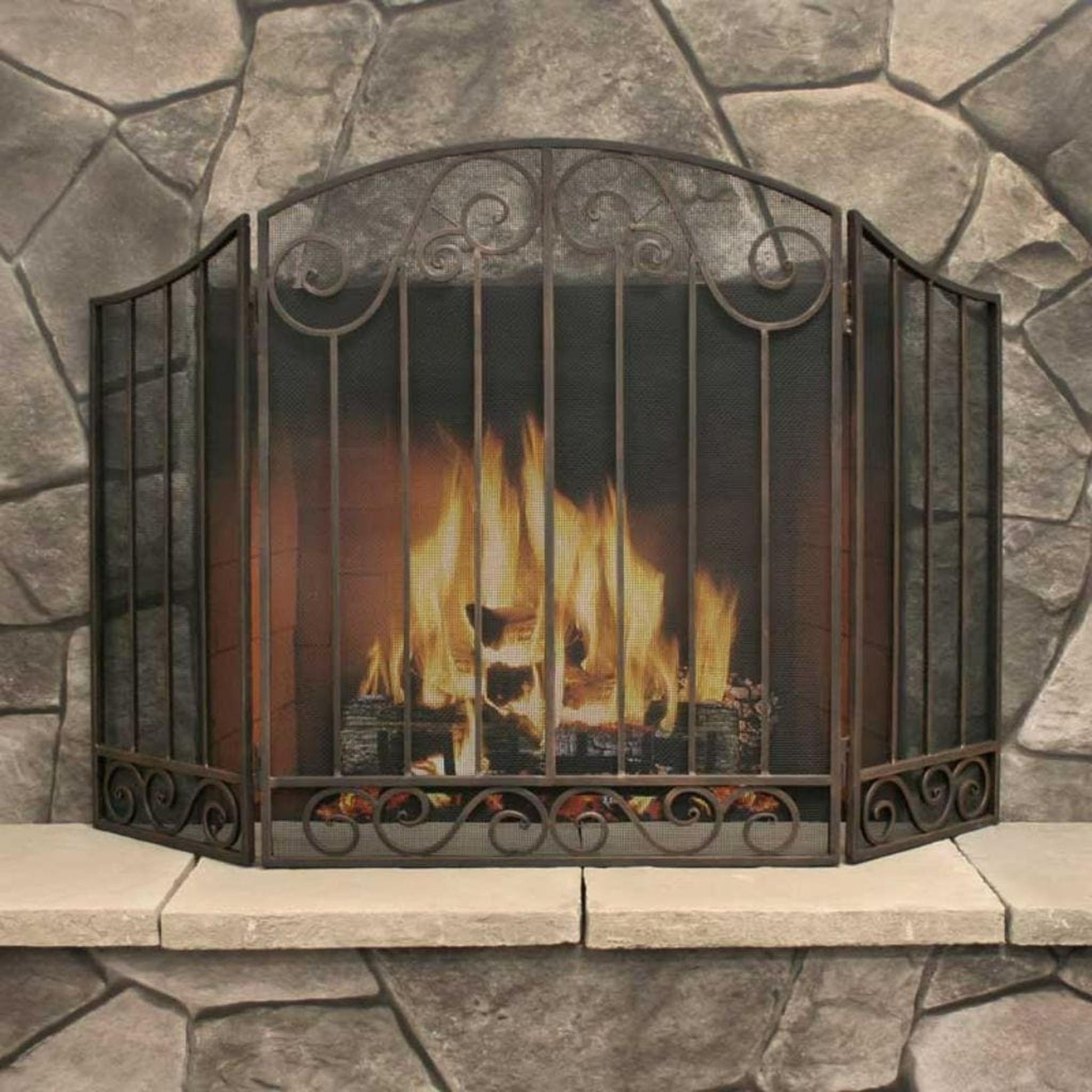 Napa Forge by Pilgrim 54" Vienna 3 Panel Folding Screen