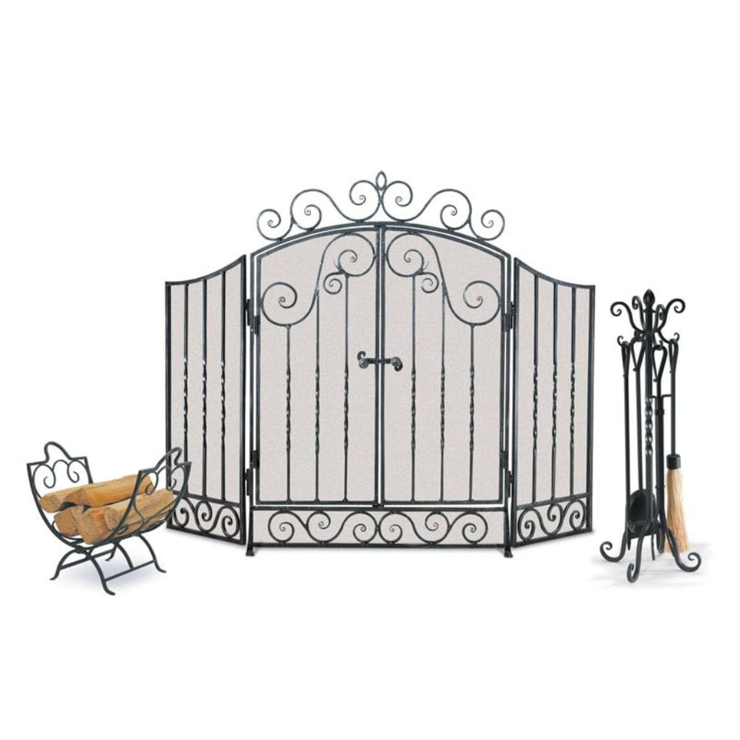 Napa Forge by Pilgrim 54" Vienna 3 Panel Screen with Doors