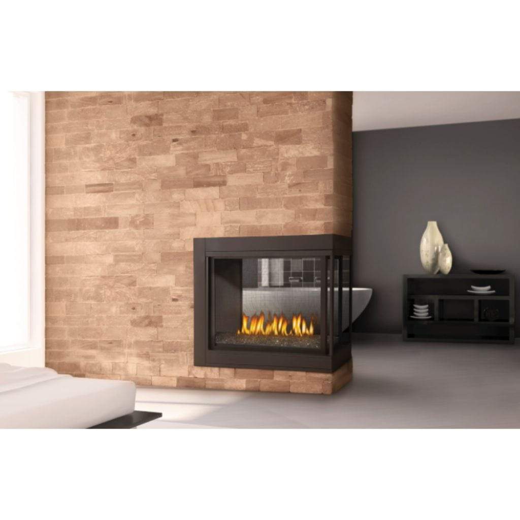 Napoleon Ascent 43" Multi-View Direct Vent Peninsula Gas Fireplace with Glass Bed