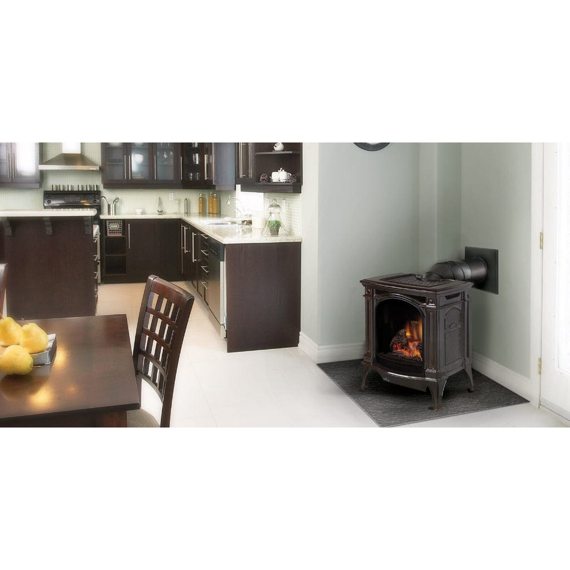 Napoleon Bayfield 24" Winter Frost Direct Vent Cast Iron Gas Stove