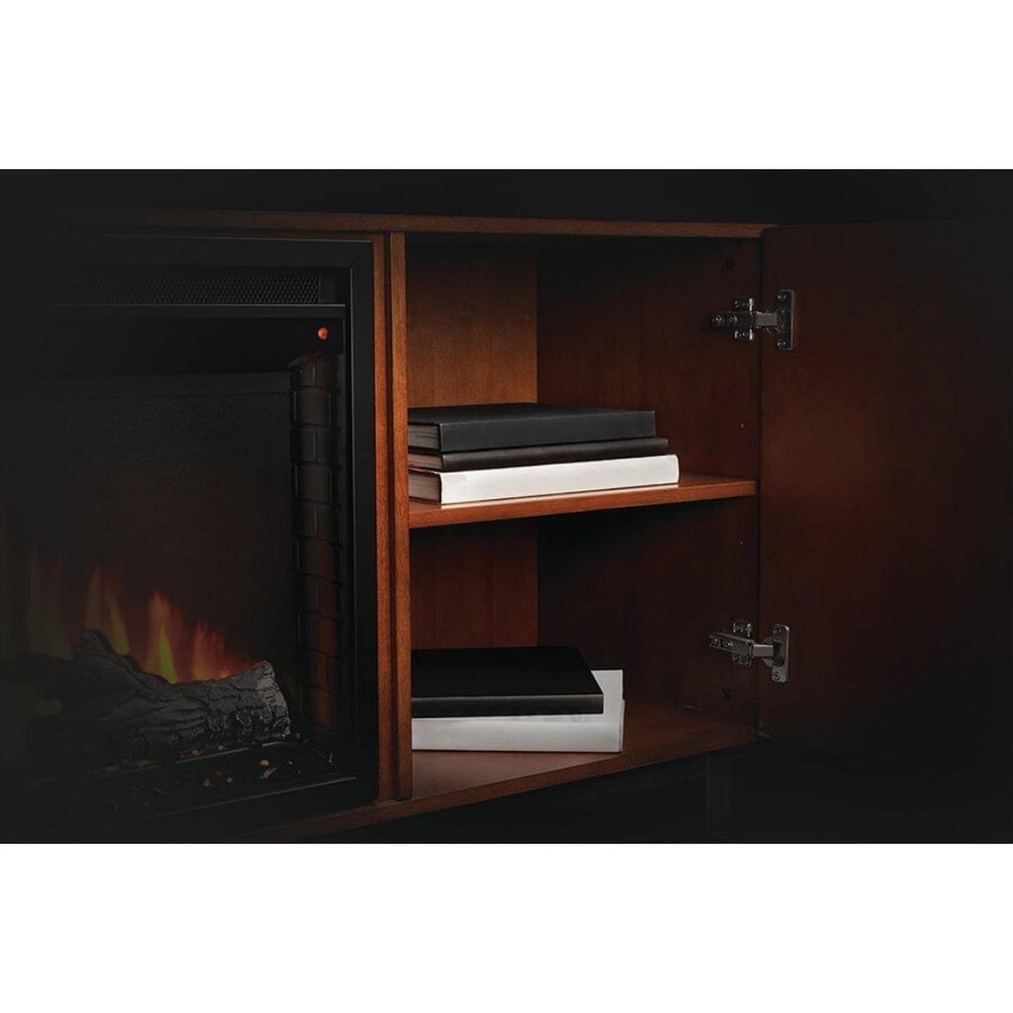 Napoleon Bella 65" Mantel Package With 26" Cineview Electric Firebox (Essential Series)